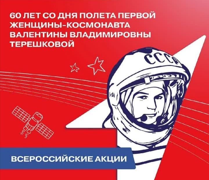 Минуло 60 лет со дня первого в мире полета женщины – космонавта в космос!.